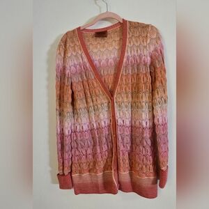 Missoni Pink and Orange Knit Cardigan